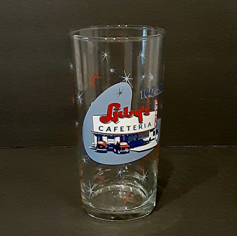 Luby's Cafeteria 60yrs Glass Cup C-10
